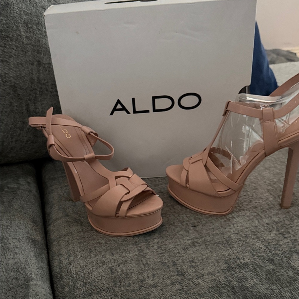 ALDO Women's Nude Strappy High Heels